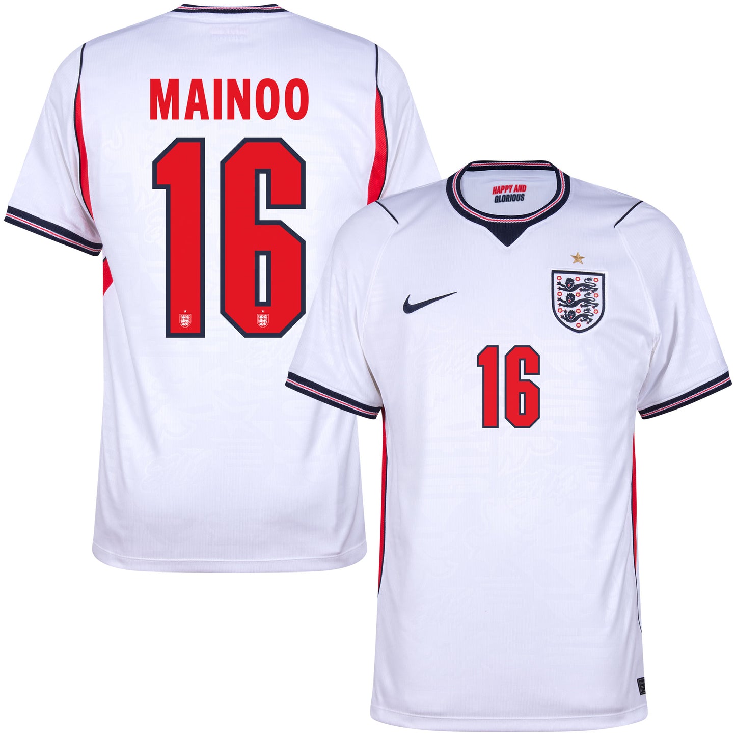 Nike England Home Mainoo 16 Shirt 2026-2027 (Official Printing)