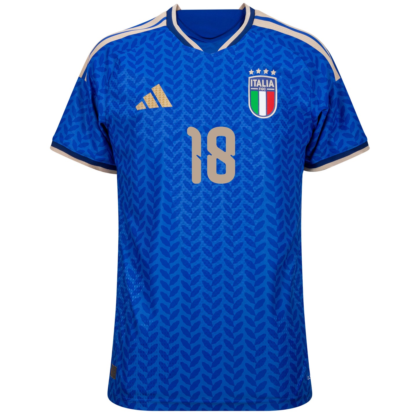 adidas Italy Authentic Home Barella 18 Shirt 2026-2027 (Official Printing)