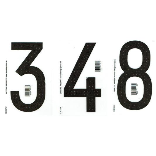 16-17 adidas Black Front Numbers 110mm