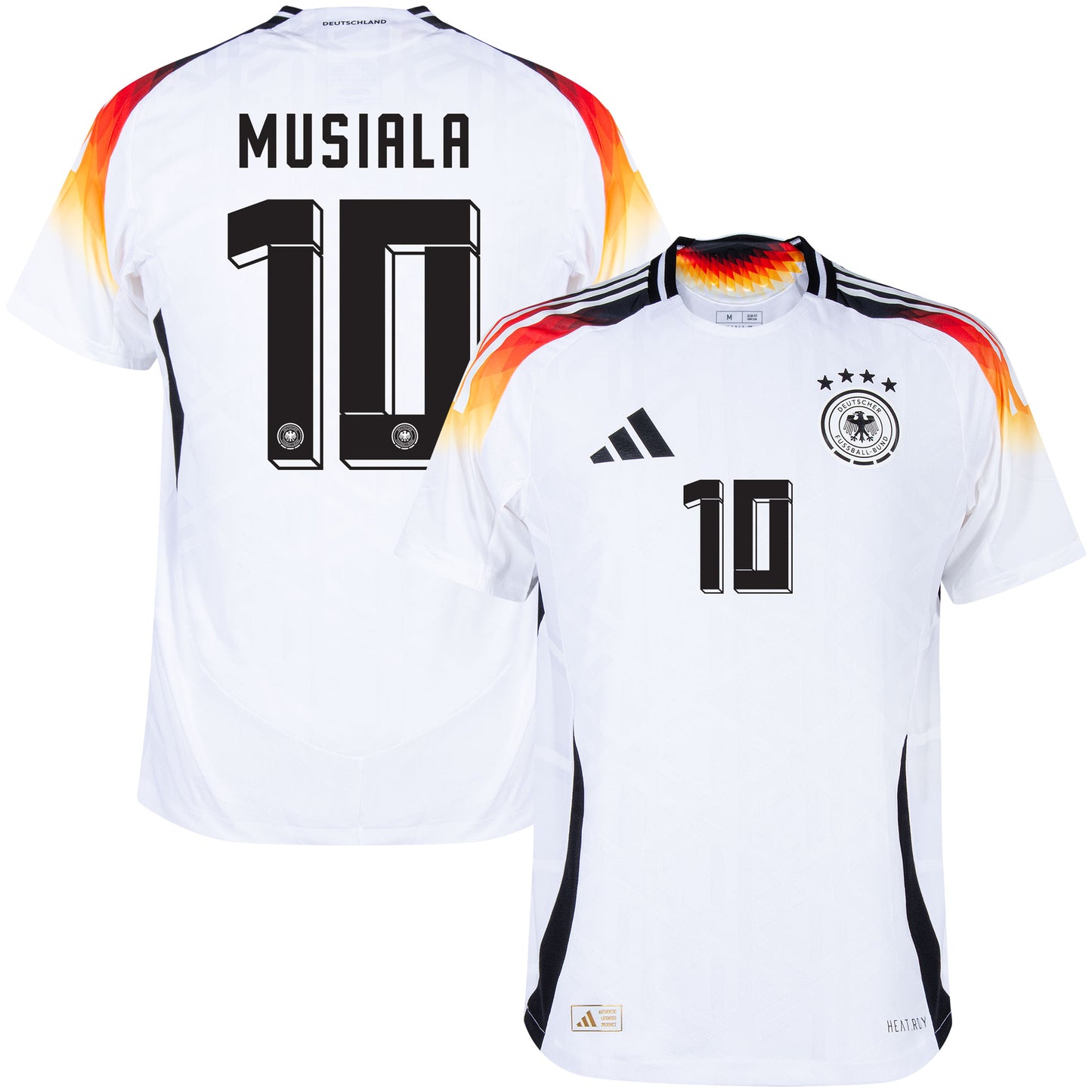 adidas Germany Authentic Home Musiala 10 Shirt 2024-2025 (Official Printing)
