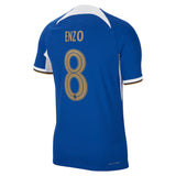 Chelsea Cup Home Vapor Match Sponsored Shirt 2023-24 with Enzo 8 printing - Kit Captain