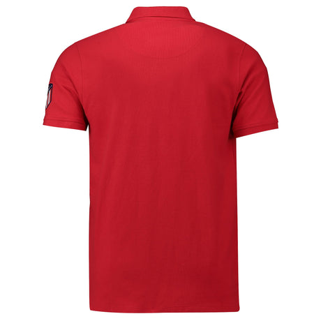 Atlético de Madrid Crest Polo Shirt - Red - Mens - Kit Captain