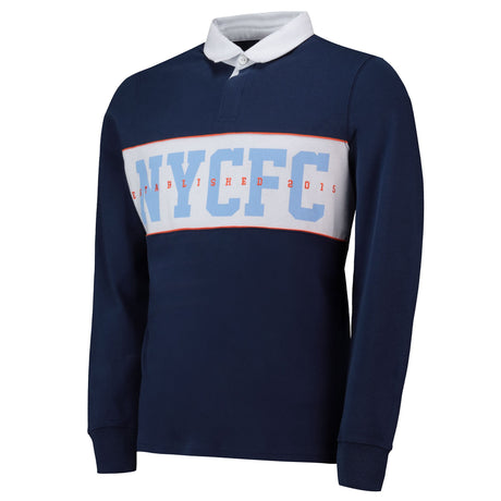 New York City FC Cut And Sew Rugby Shirt - Navy - Mens - Kit Captain