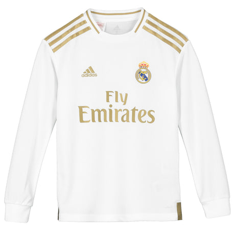 Real Madrid Home Shirt 2019-20 - Long Sleeve - Kids - Kit Captain
