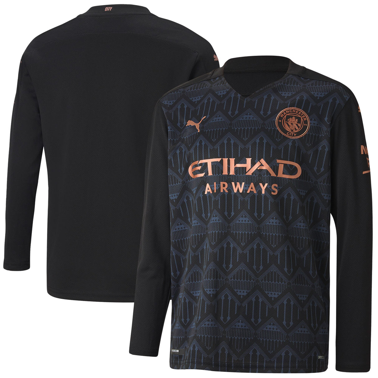 Manchester City Away Shirt 2020-21 - Long Sleeve - Kids - Kit Captain