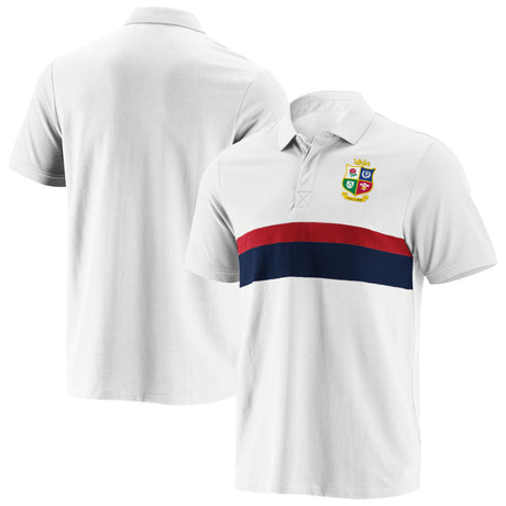 British & Irish Lions Cut And Sew Polo Shirt - White - Kit Captain