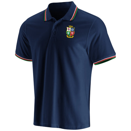 British & Irish Lions Essentials Short Sleeve Tipped Polo - Navy - Kit Captain