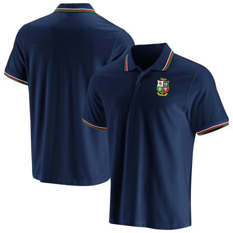 British & Irish Lions Essentials Short Sleeve Tipped Polo - Navy - Kit Captain