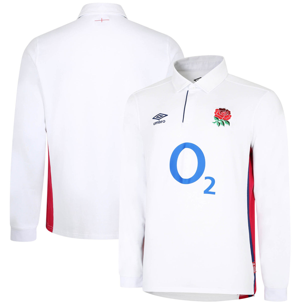 England Rugby Home Classic Long Sleeve Jersey 2021/22 - White - Mens - Kit Captain