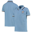 Manchester City Tipped Polo Shirt - Sky - Kids - Kit Captain