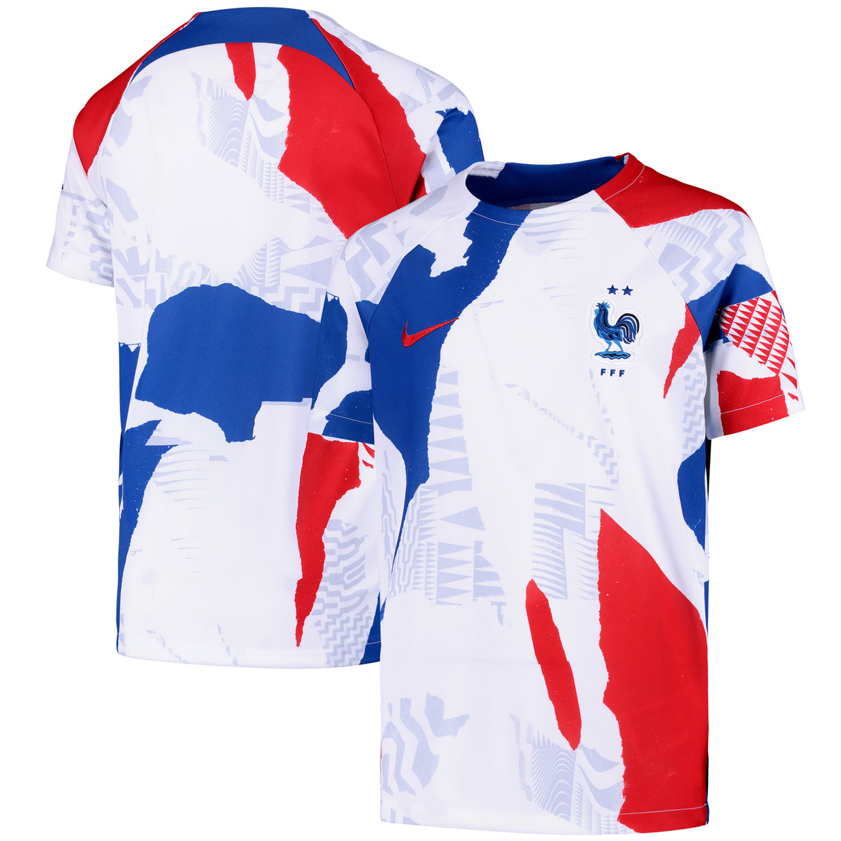 France Pre-Match Short Sleeve Top - White - Kids - Kit Captain