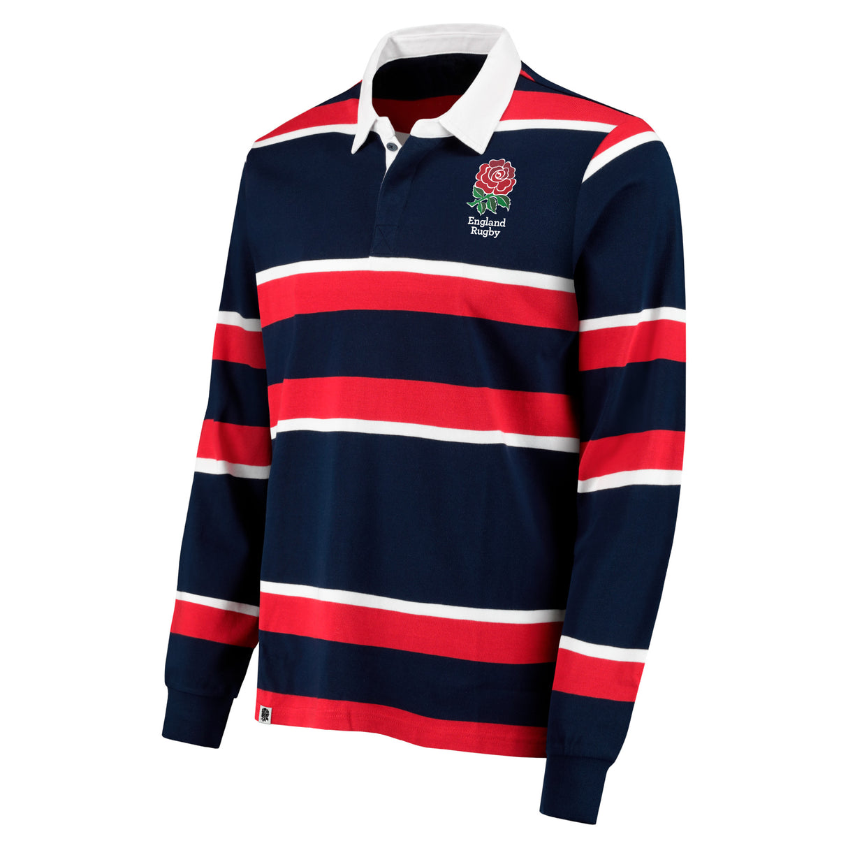 England Rugby Iconic Striped Rugby Shirt - Navy - Kit Captain