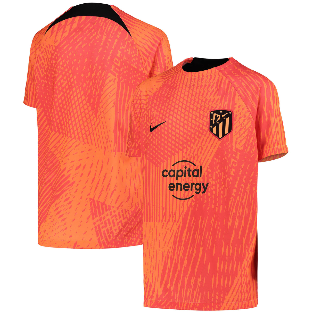 Atlético de Madrid Pre-Match Short Sleeve Top - Orange - Kids - Kit Captain