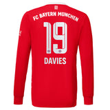 FC Bayern Home Shirt 2022-23 - Kids - Long Sleeve with Davies 19 printing - Kit Captain