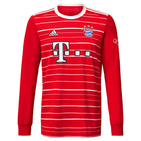 FC Bayern Home Shirt 2022-23 - Kids - Long Sleeve with Upamecano 2 printing - Kit Captain