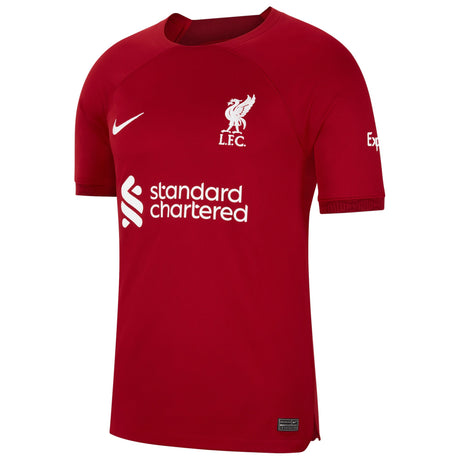 Liverpool Home Stadium Shirt 2022-23 with Thiago 6 printing - Kit Captain