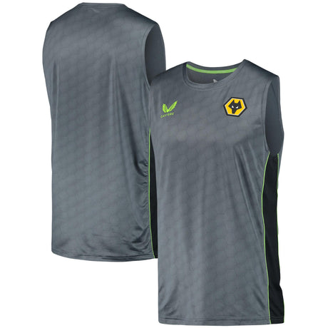 Wolverhampton Wanderers Players Training Vest - Dark Grey - Kit Captain