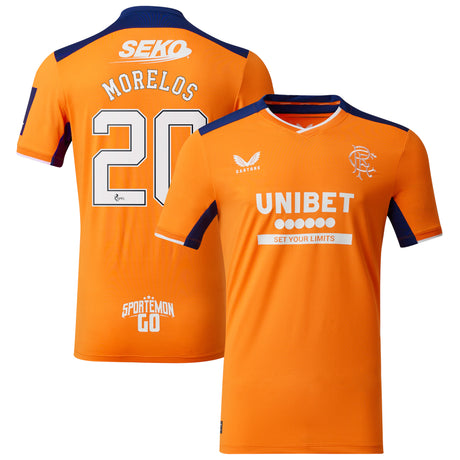 Glasgow Rangers Third Pro Shirt 2022-23 with Morelos 20 printing - Kit Captain