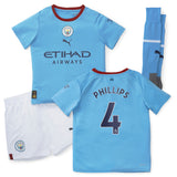 Manchester City Home Minikit 2022-23 with Phillips 4 printing - Kit Captain