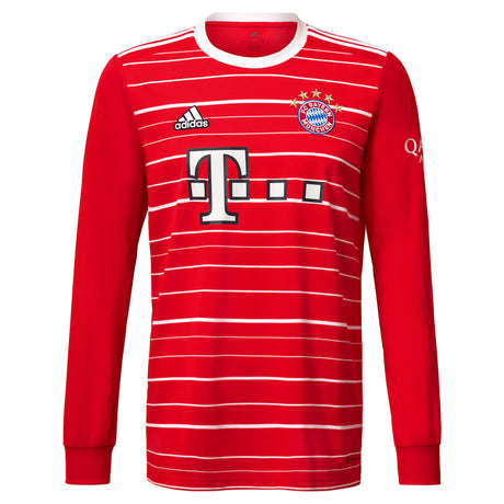 FC Bayern Home Shirt 2022-23 - Kids - Long Sleeve with De Ligt 4 printing - Kit Captain