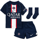 Paris Saint-Germain Home Stadium Kit 2022-23 - Infants with Ekitike 44 printing - Kit Captain