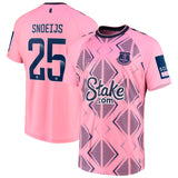 Everton WSL Away Shirt 2022-23 with Snoeijs 25 printing - Kit Captain