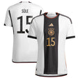 Germany Home Authentic Shirt with Süle 15 printing - Kit Captain