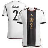 Germany Home Authentic Shirt with Rüdiger 2 printing - Kit Captain