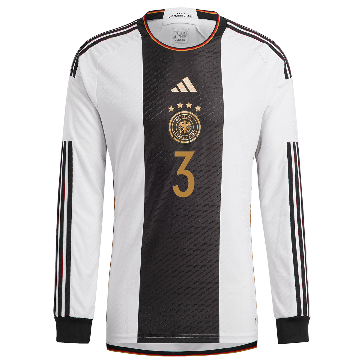 Germany Home Authentic Shirt - Long Sleeve with Raum 3 printing - Kit Captain