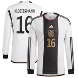 Germany Home Authentic Shirt - Long Sleeve with Klostermann 16 printing - Kit Captain