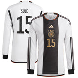 Germany Home Authentic Shirt - Long Sleeve with Süle 15 printing - Kit Captain