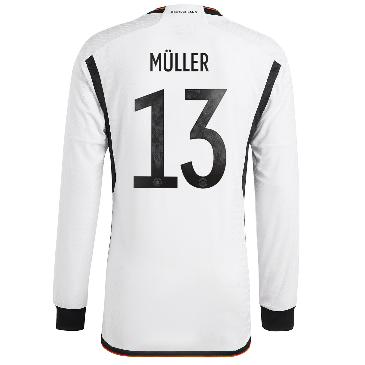 Germany Home Authentic Shirt - Long Sleeve with Müller 13 printing - Kit Captain