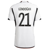 Germany Home Shirt with Gündogan 21 printing - Kit Captain