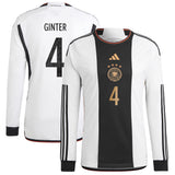 Germany Home Shirt - Long Sleeve with Ginter 4 printing - Kit Captain