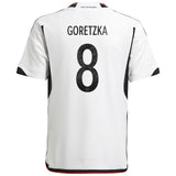 Germany Home Shirt - Kids with Goretzka 8 printing - Kit Captain