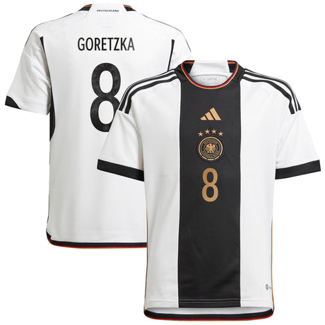 Germany Home Shirt - Kids with Goretzka 8 printing - Kit Captain