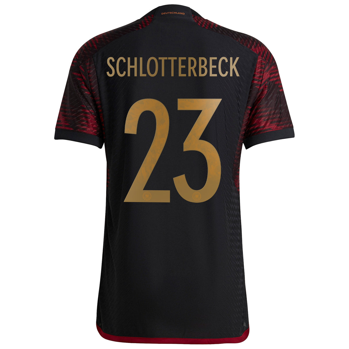 Germany Away Authentic Shirt with Schlotterbeck 23 printing - Kit Captain