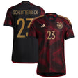 Germany Away Authentic Shirt with Schlotterbeck 23 printing - Kit Captain