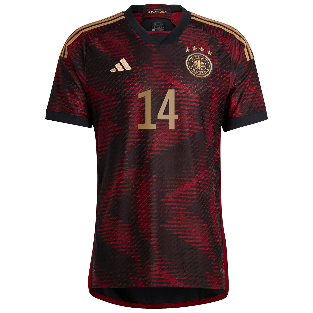 Germany Away Authentic Shirt with Musiala 14 printing - Kit Captain