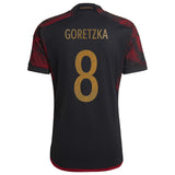 Germany Away Shirt with Goretzka 8 printing - Kit Captain