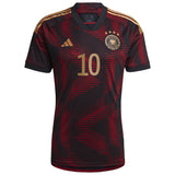 Germany Away Shirt with Gnabry 10 printing - Kit Captain