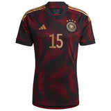 Germany Away Shirt with Süle 15 printing - Kit Captain