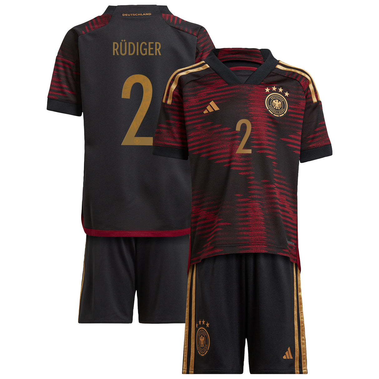 Germany Away Minikit with Rüdiger 2 printing - Kit Captain