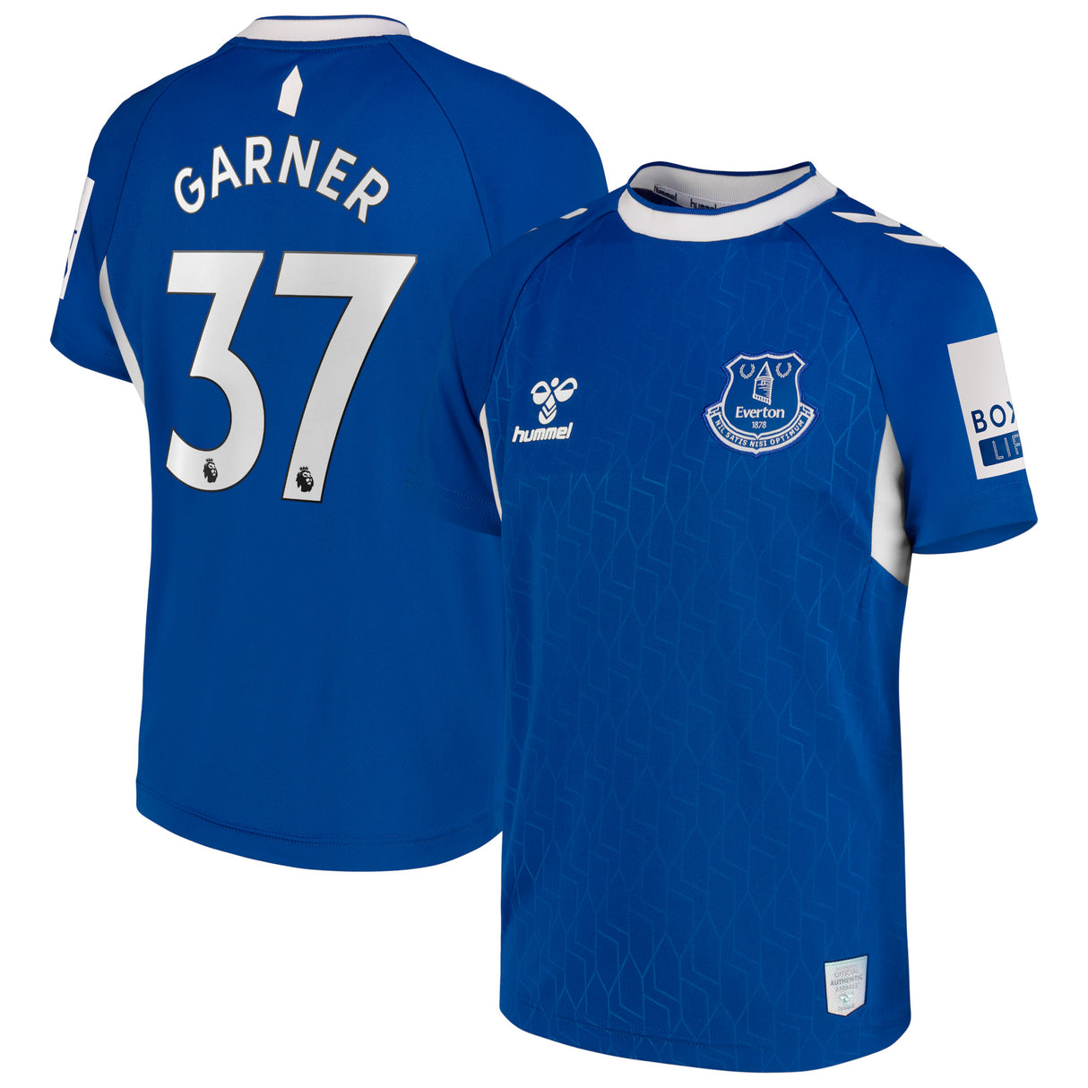 Everton Home Shirt 2022-23 - Kids with Garner 37 printing - Kit Captain