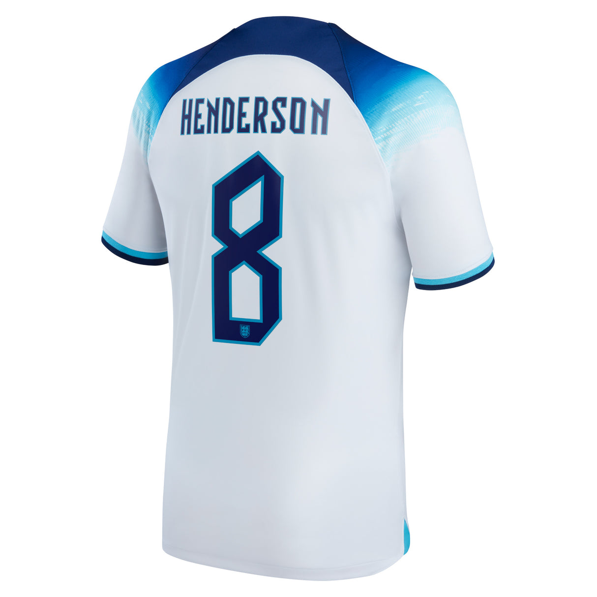 England Home Stadium Shirt 2022 with Henderson 8 printing - Kit Captain