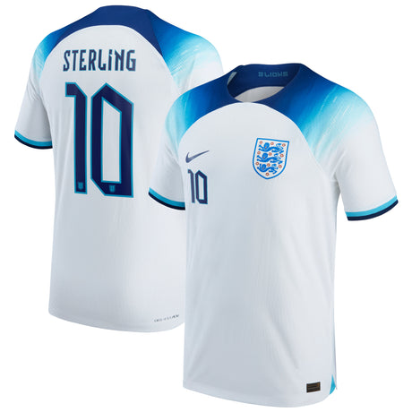 England Home Match Shirt 2022 with Sterling 10 printing - Kit Captain