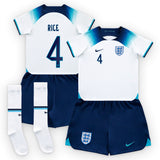 England Home Stadium Kit 2022 - Little Kids with Rice 4 printing - Kit Captain