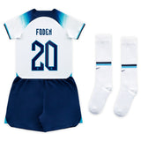 England Home Stadium Kit 2022 - Little Kids with Foden 20 printing - Kit Captain