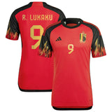 Belgium Home Authentic Shirt with Lukaku 9 printing - Kit Captain