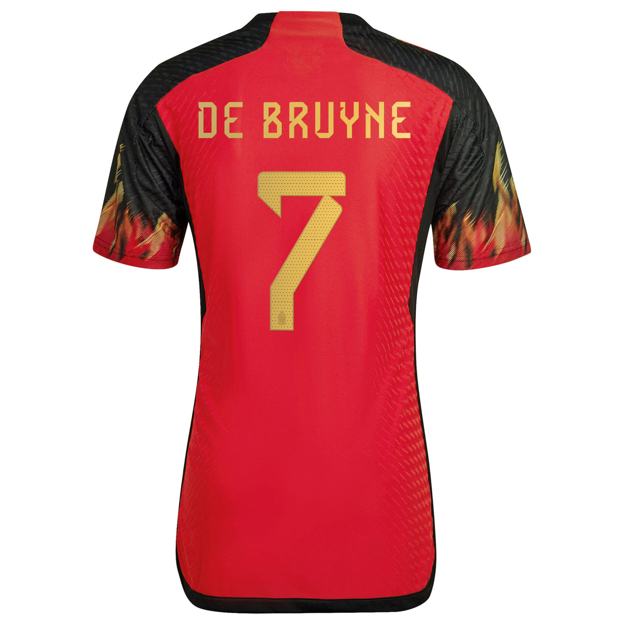 Belgium Home Authentic Shirt with De Bruyne 7 printing - Kit Captain